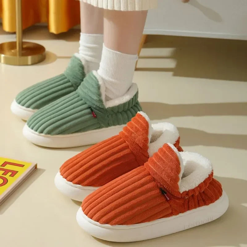 Alpine Plush Ribbed Slippers