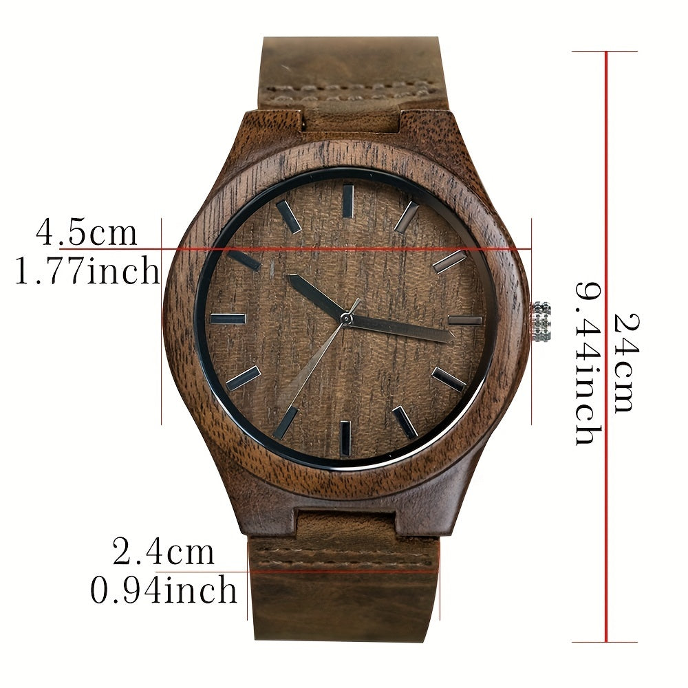 Timber Craft Walnut Wooden Timepiece