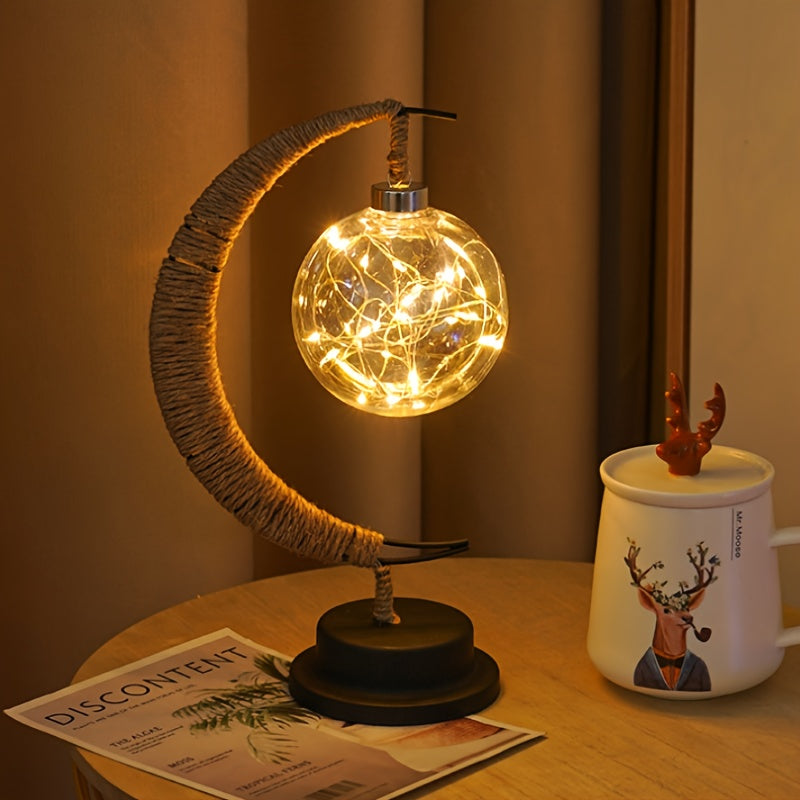 Celestial Glow Hanging Moon Lamp