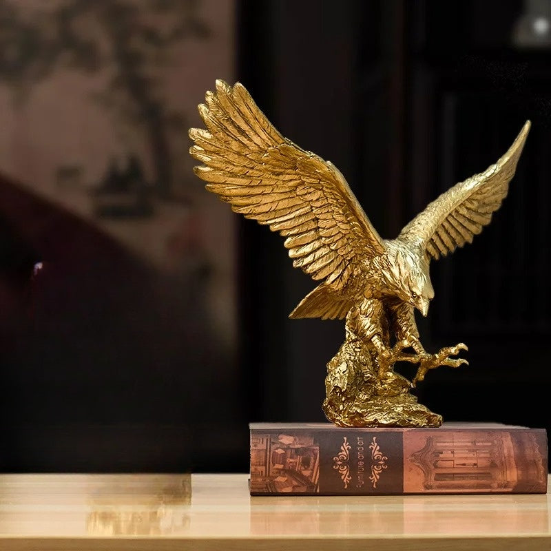 Golden Apex Noble Eagle Sculpture