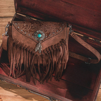 Navaho Dream Leather Fringe Bag