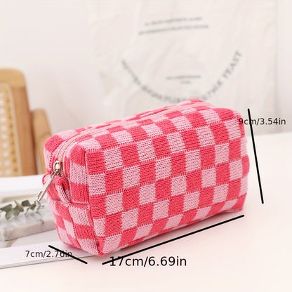 Modern Checkered Vanity Bag