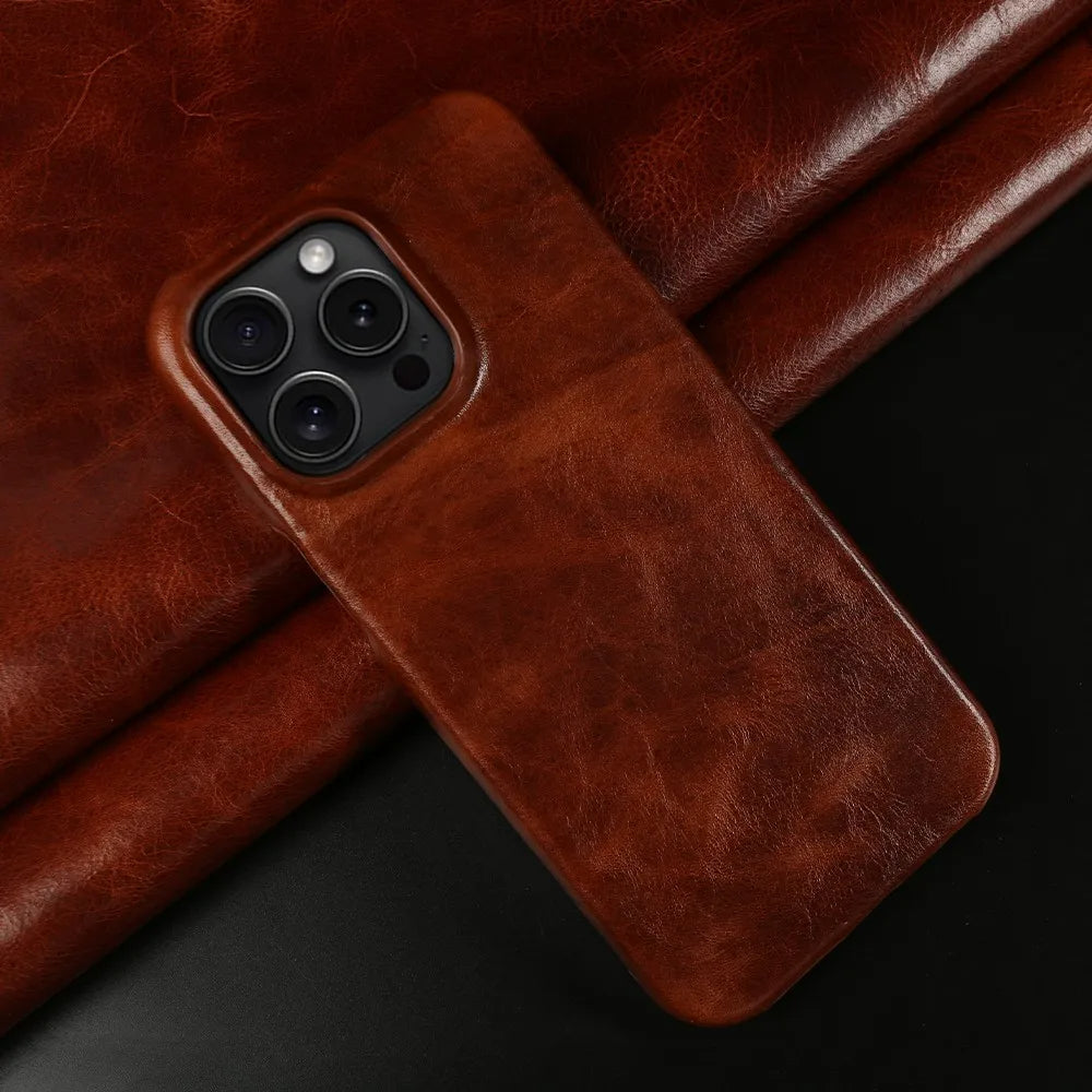 Signature Leather iPhone Shell Case