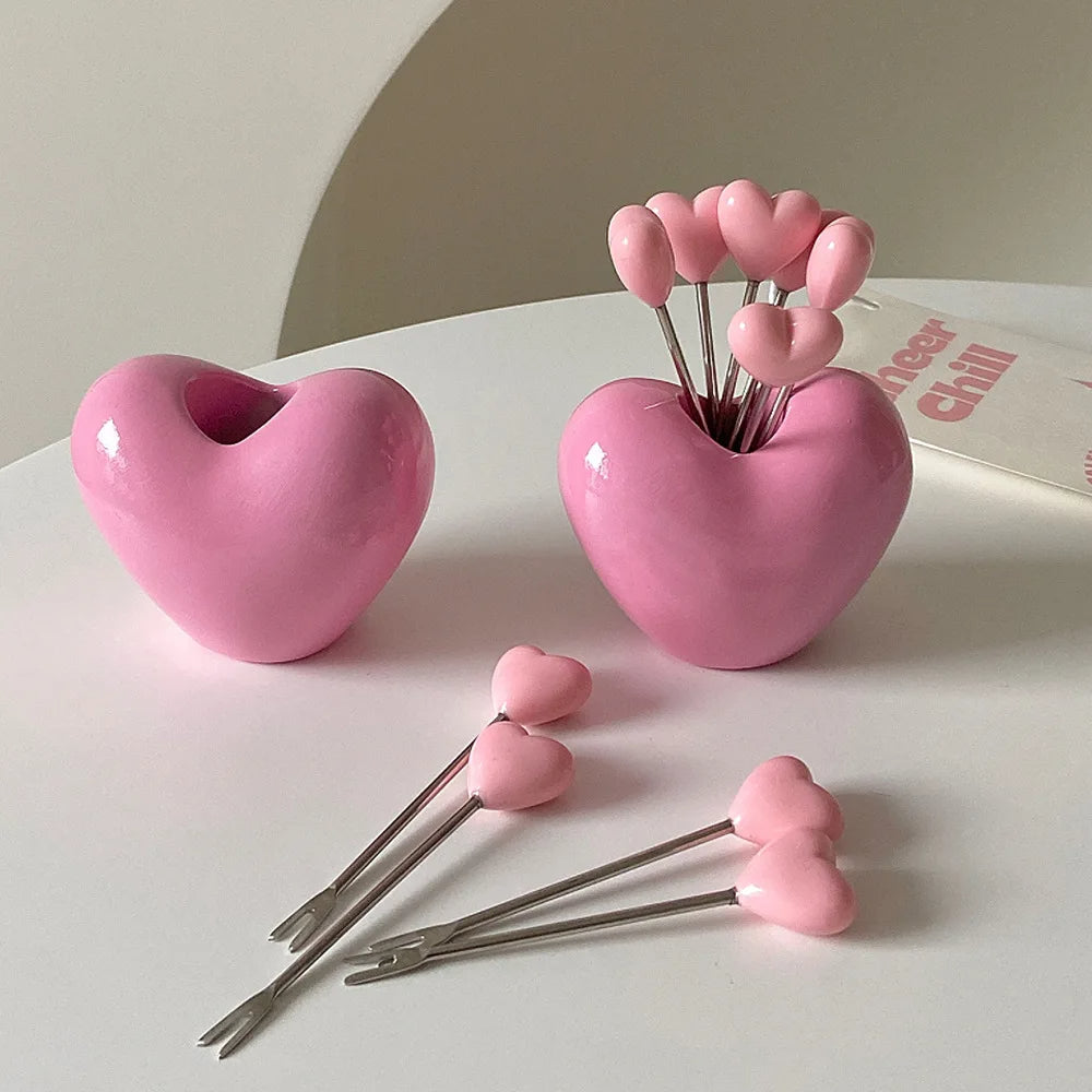 Cupid's Fruit Fork Set