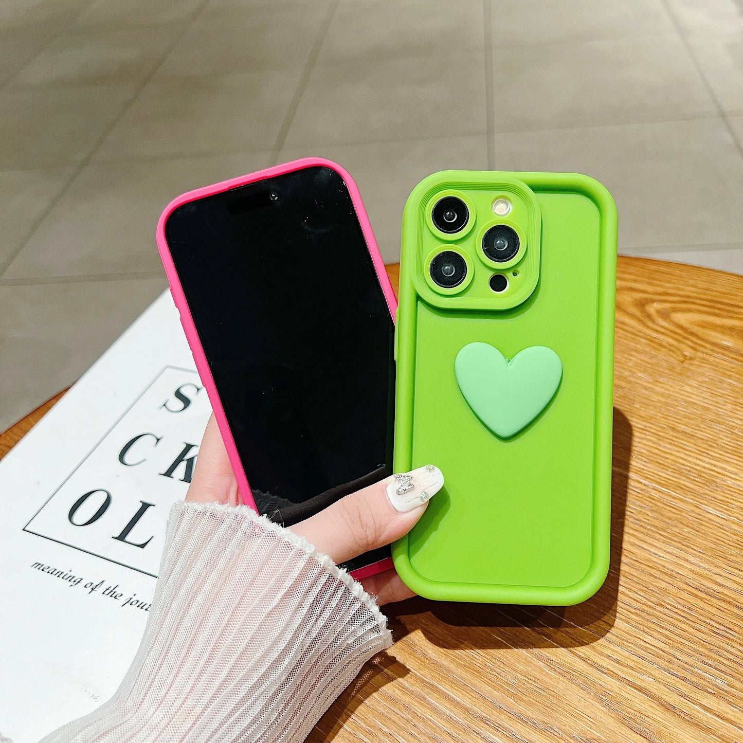 3D iPhone Heart Case