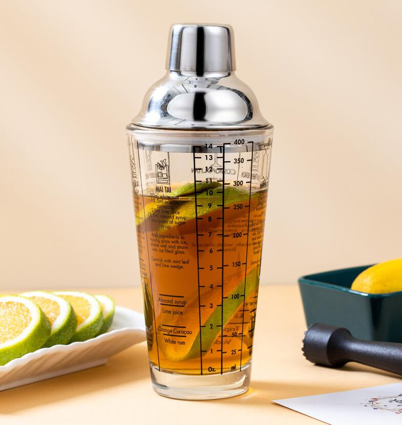 Cocktail Recipe Shaker Set