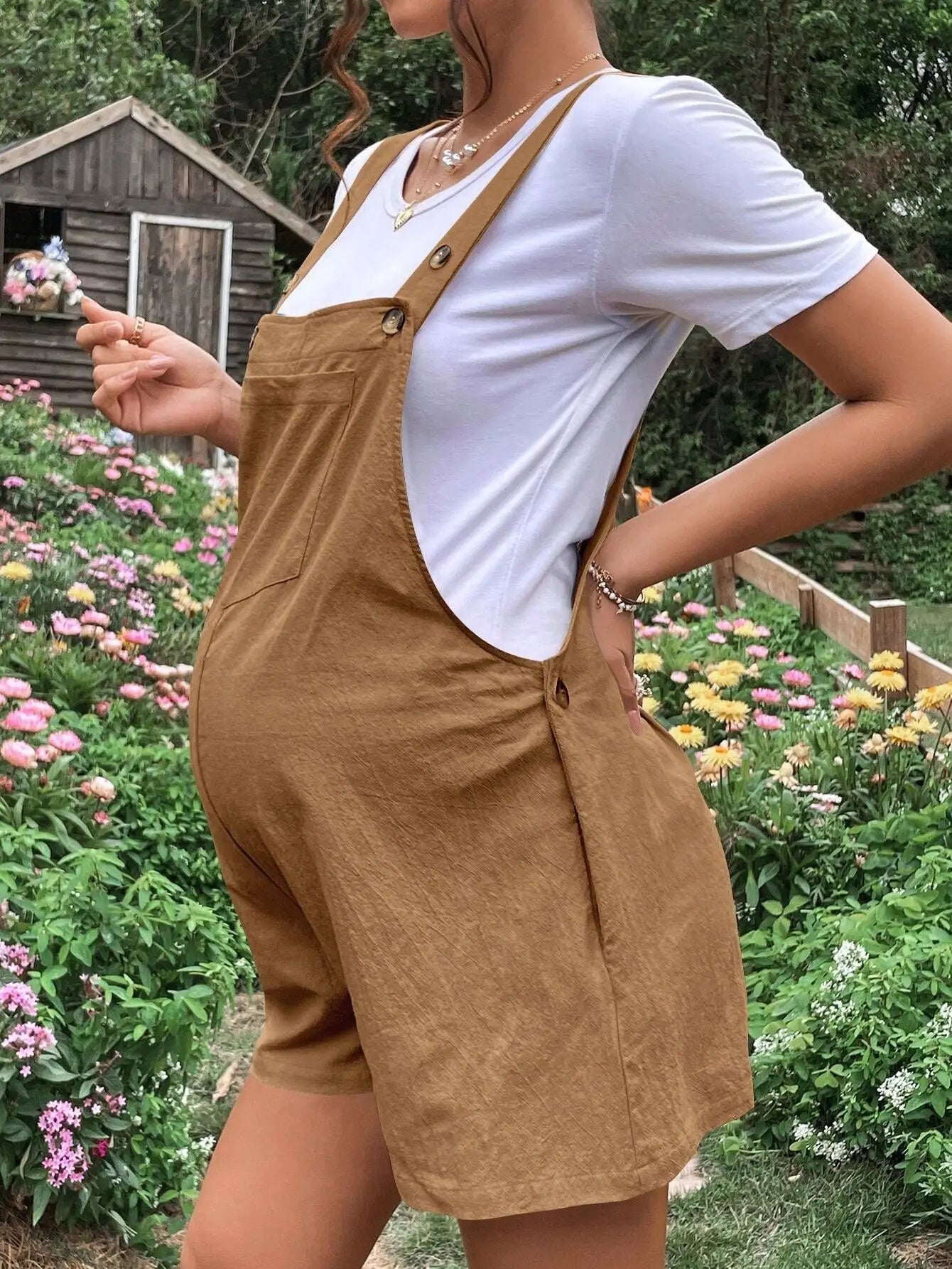 Breezy Summer Maternity Overalls