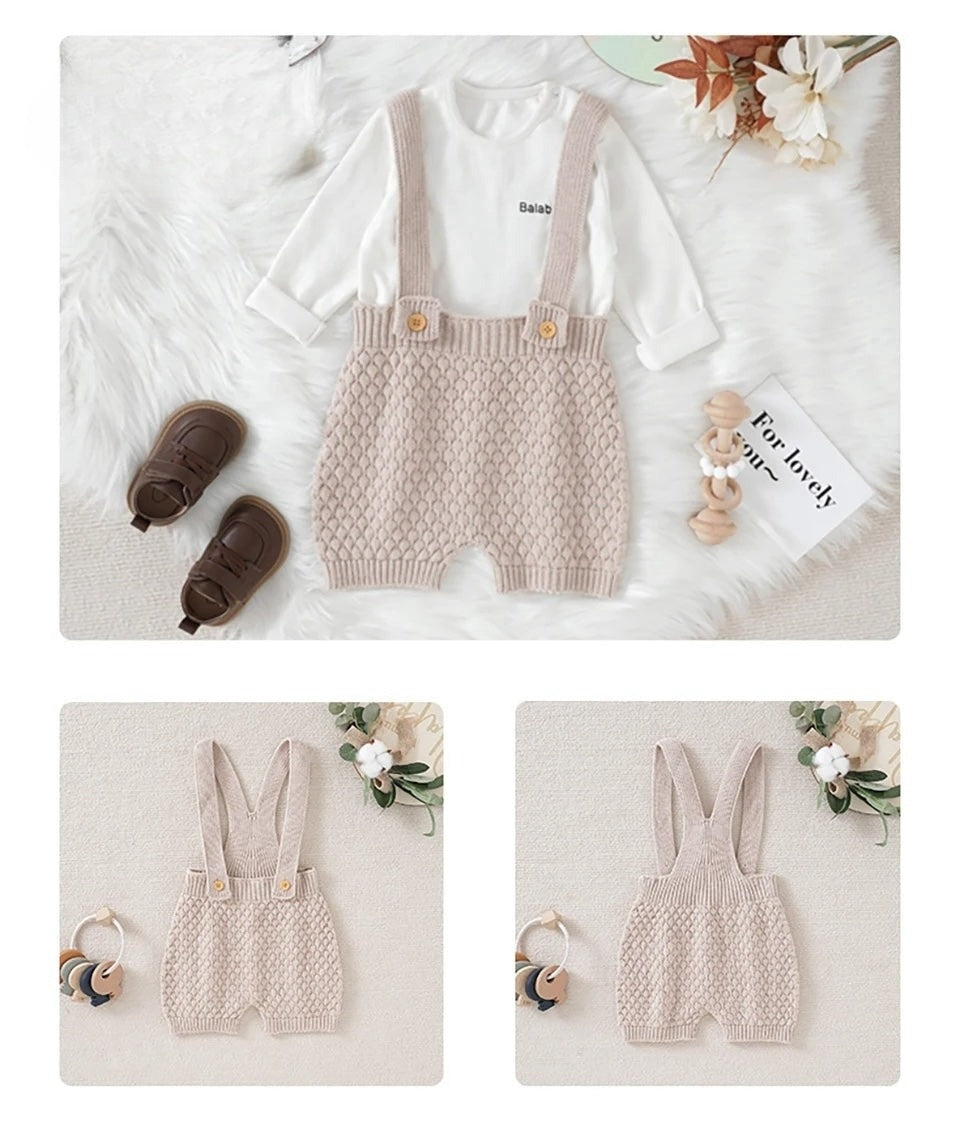 Buttoned Baby Knit Romper