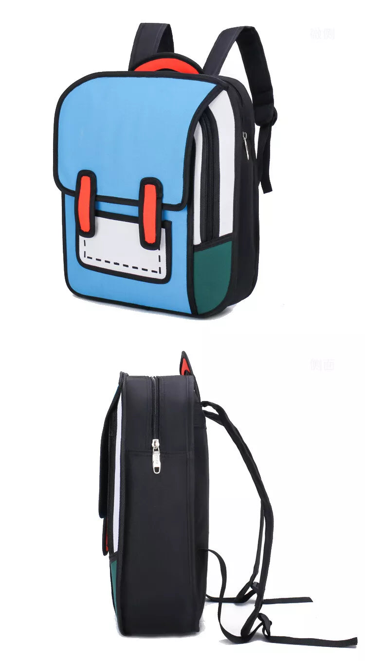 3D Cartoon Canvas Backpack