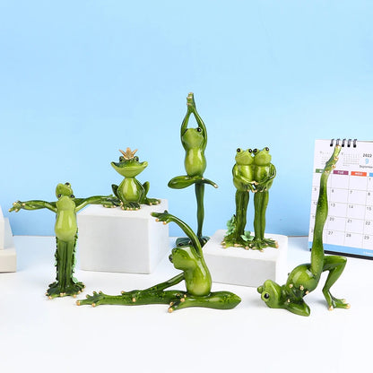 Yoga Frog Figurines