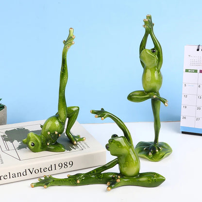 Yoga Frog Figurines