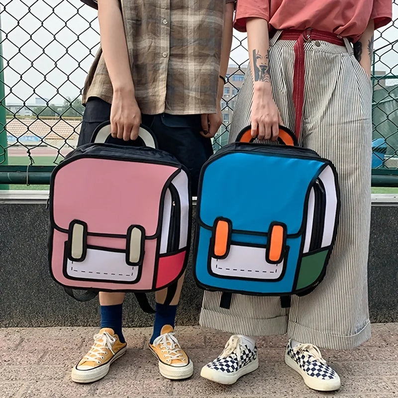 3D Cartoon Canvas Backpack