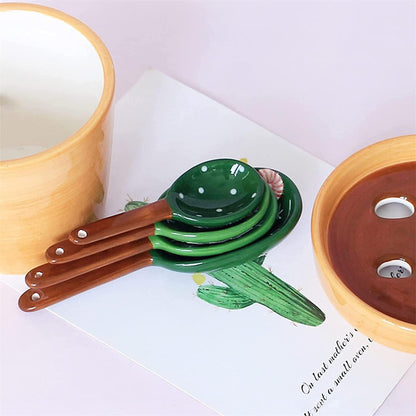 Decorative Cactus Measuring Spoon Set