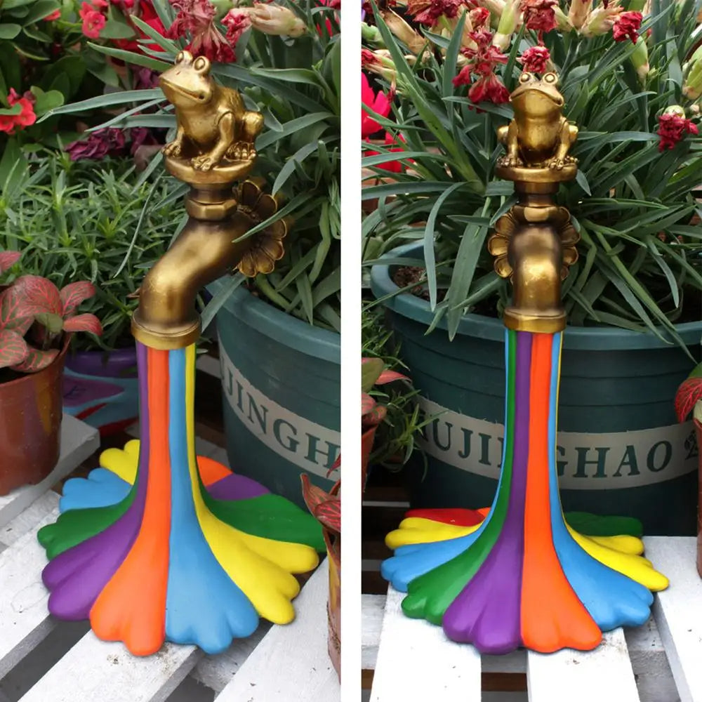 Rainbow Froggy Fountain Decor Icon