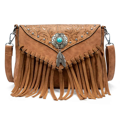 Navaho Dream Leather Fringe Bag