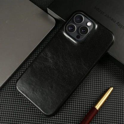 Signature Leather iPhone Shell Case