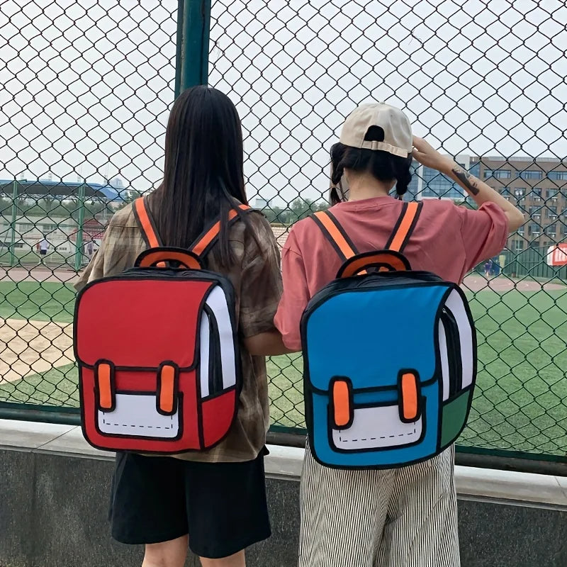 3D Cartoon Canvas Backpack