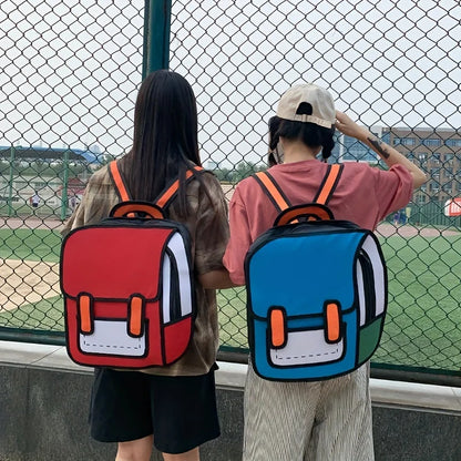 3D Cartoon Canvas Backpack