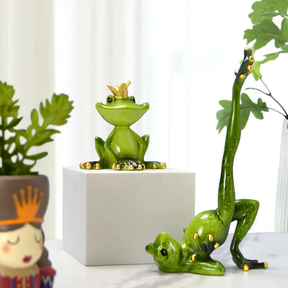 Yoga Frog Figurines