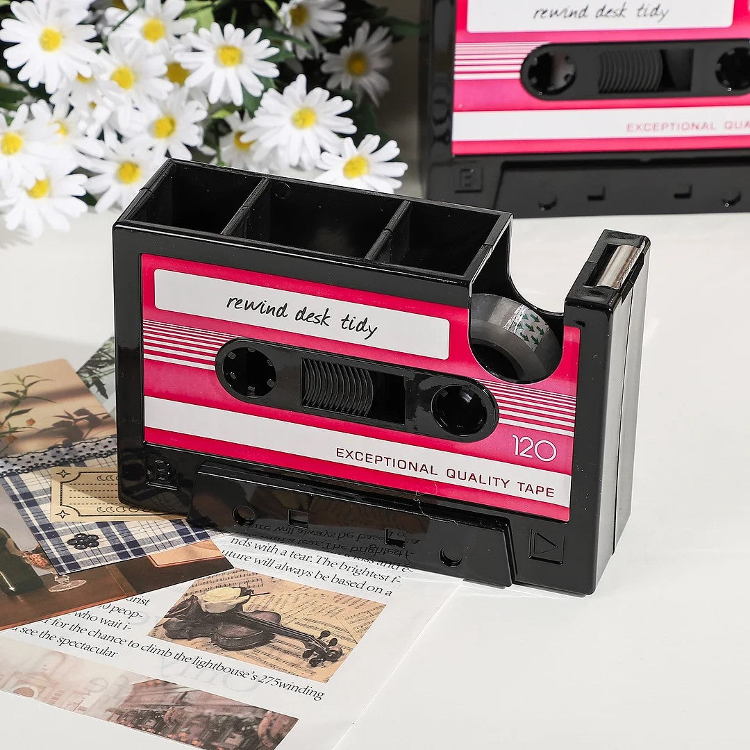 Retro Cassette Tape Pen Holder