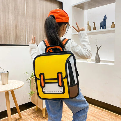 3D Cartoon Canvas Backpack