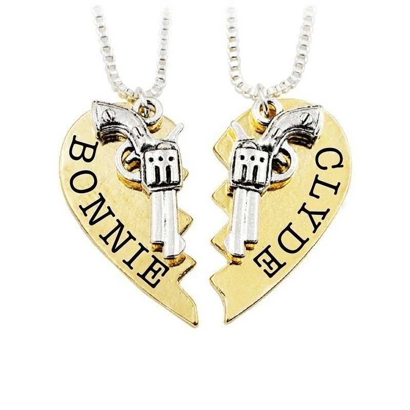 Bonnie & Clyde Love Halves Pendant Set