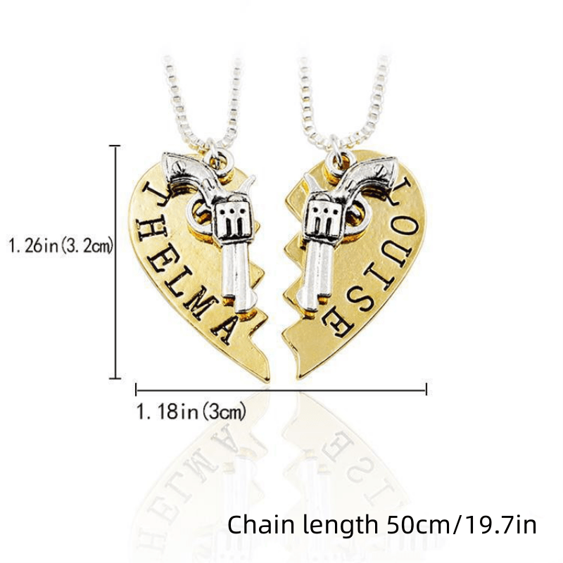 Bonnie & Clyde Love Halves Pendant Set