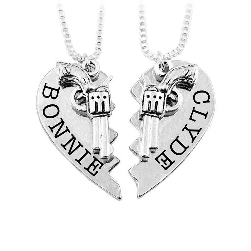 Bonnie & Clyde Love Halves Pendant Set