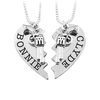 Bonnie & Clyde Love Halves Pendant Set