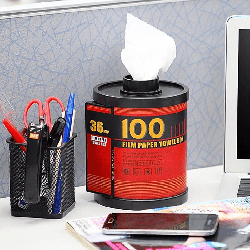 Retro Film Reel Tissue Dispenser