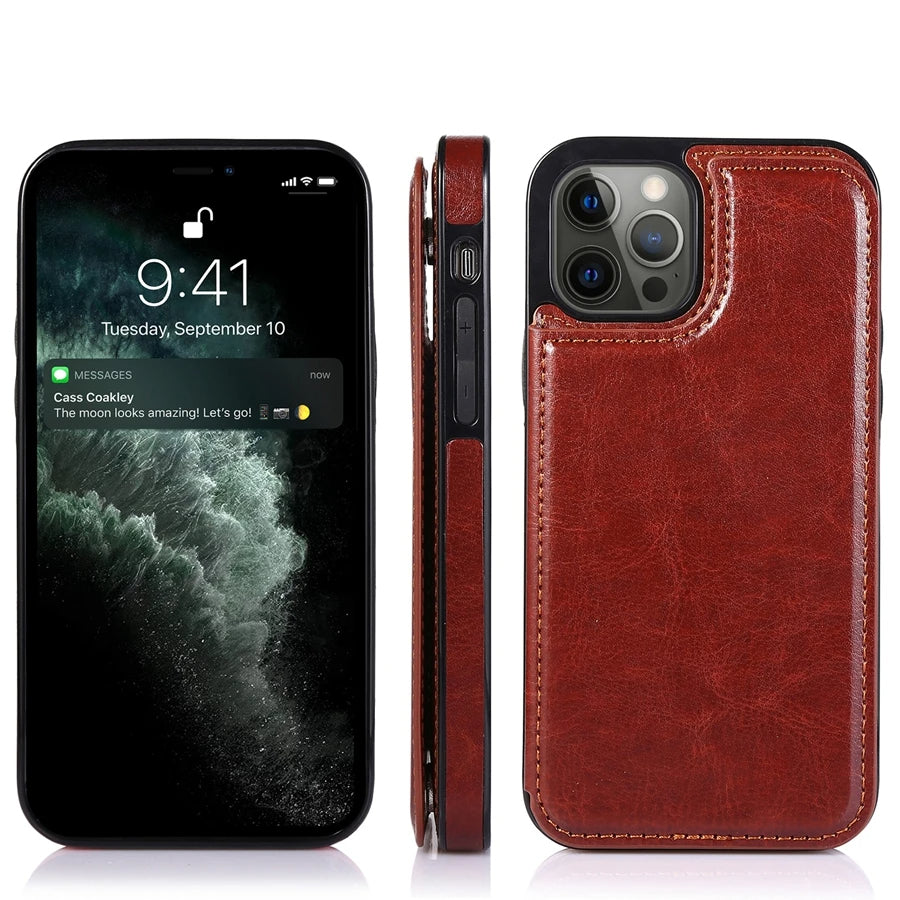 Enlite Leather iPhone Wallet & Kickstand Case