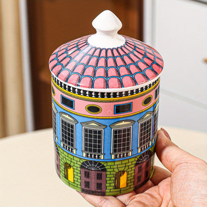 Cityscape Ceramic Canister