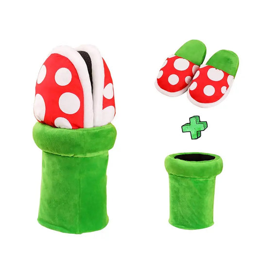 Bitey Bloom Slippers with Pipe Stand