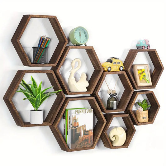 Honeycomb Hexagon Wall Shelves