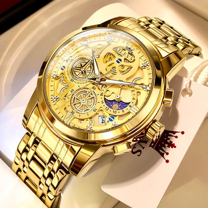 OLEVS Executive Skeleton Timepiece