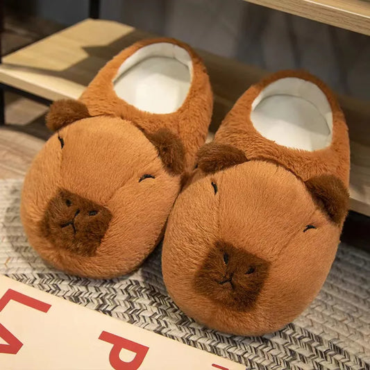 Cozy Capybara Plush Slippers