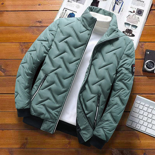 Sleek Summit Quilted Bomber Coat