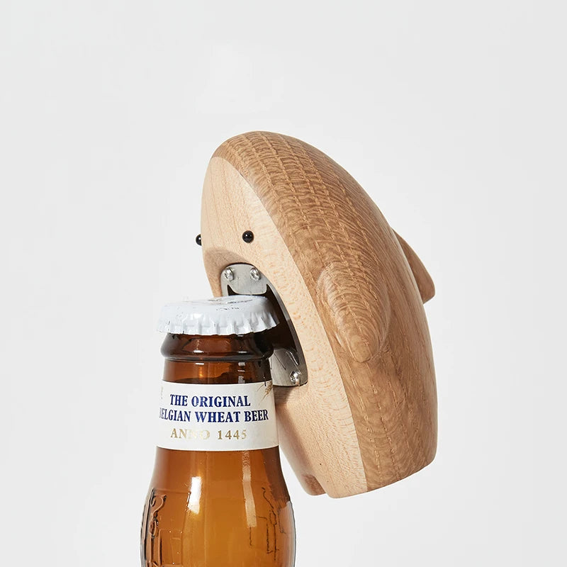 Jaws Wooden Shark Bottle Opener