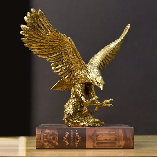 Golden Apex Noble Eagle Sculpture