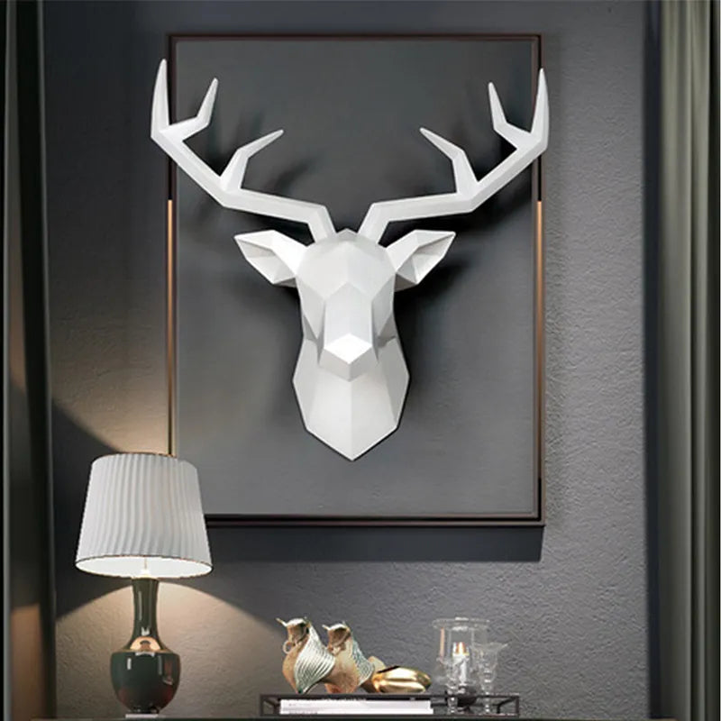 Contemporary Geometric Deer Wall Sculpture