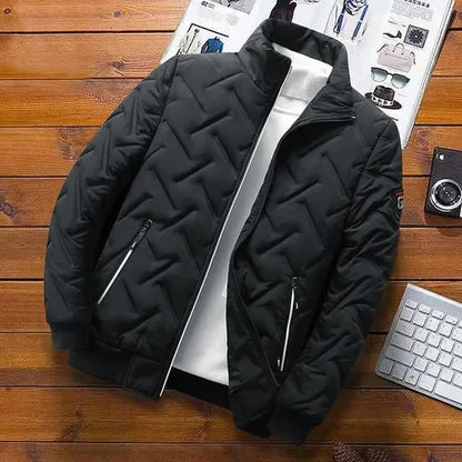 Sleek Summit Quilted Bomber Coat