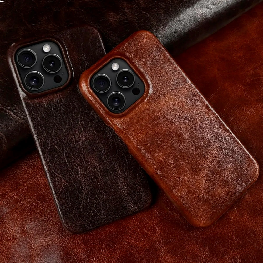 Signature Leather iPhone Shell Case