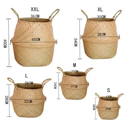 Nature's Nest Hand-Woven Wicker Flowerpot Holder