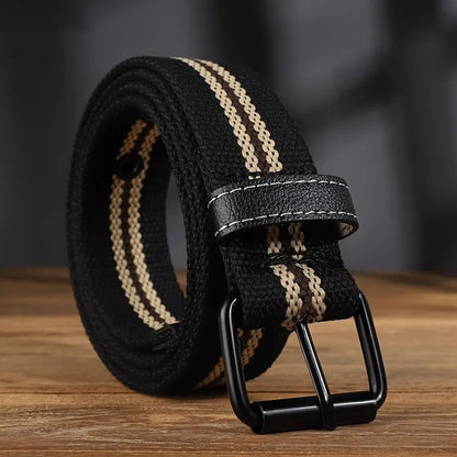 Striped Canvas Belt