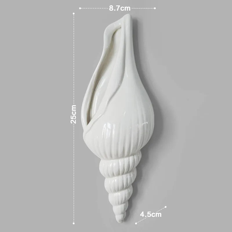 Coastal Charm Seashell Wall Vase