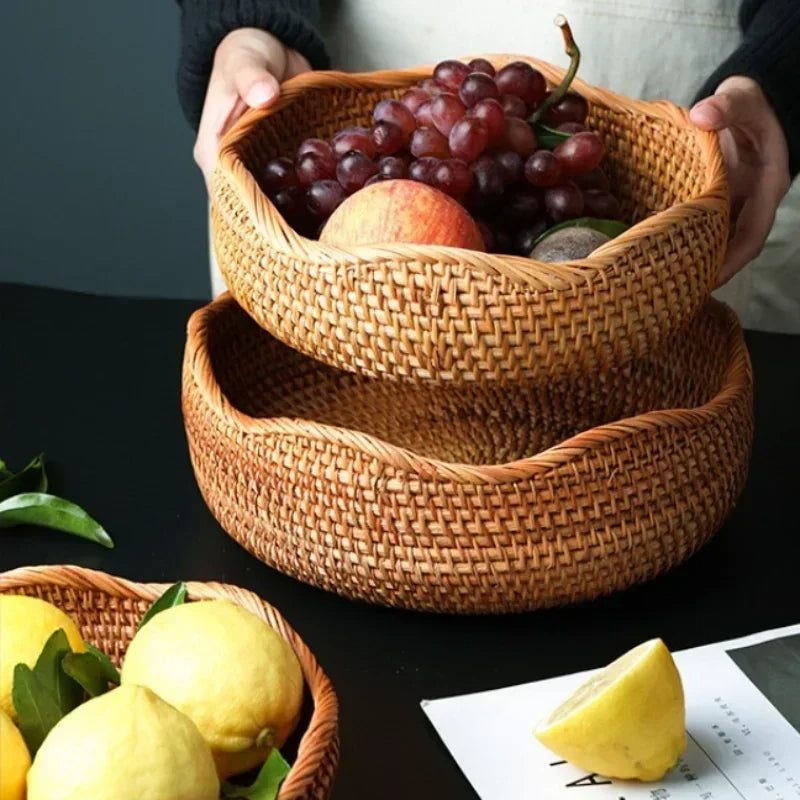 Rattan Fruit Serving Basket