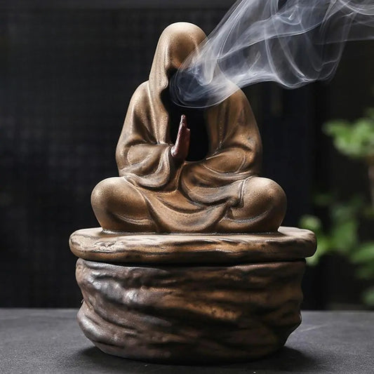 Contemplating Monk Incense Burner
