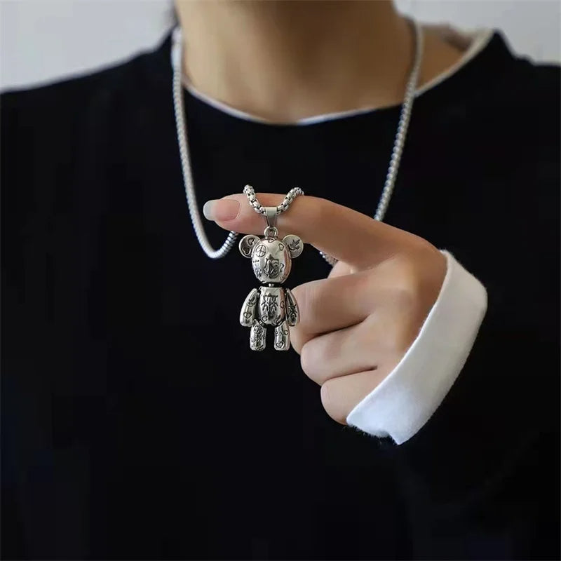 Interactive Graffiti Teddy Pendant & Chain