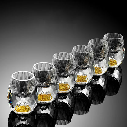 Luxe Diamond-Cut Whiskey Glass