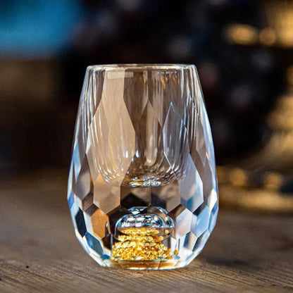 Luxe Diamond-Cut Whiskey Glass